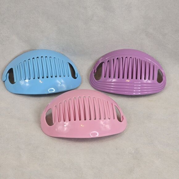 Vtg GOODY TZERS Hair Cincher Clip Banana Comb Large 6 inch Lot Of 3 Sets 80's - Picture 1 of 10